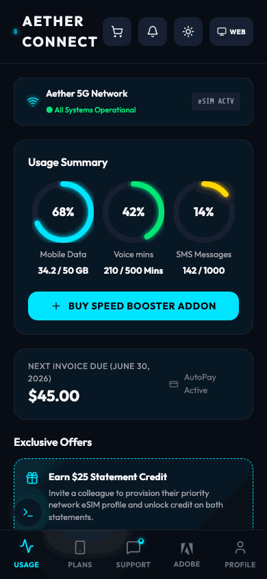 Full tab-to-tab app tour